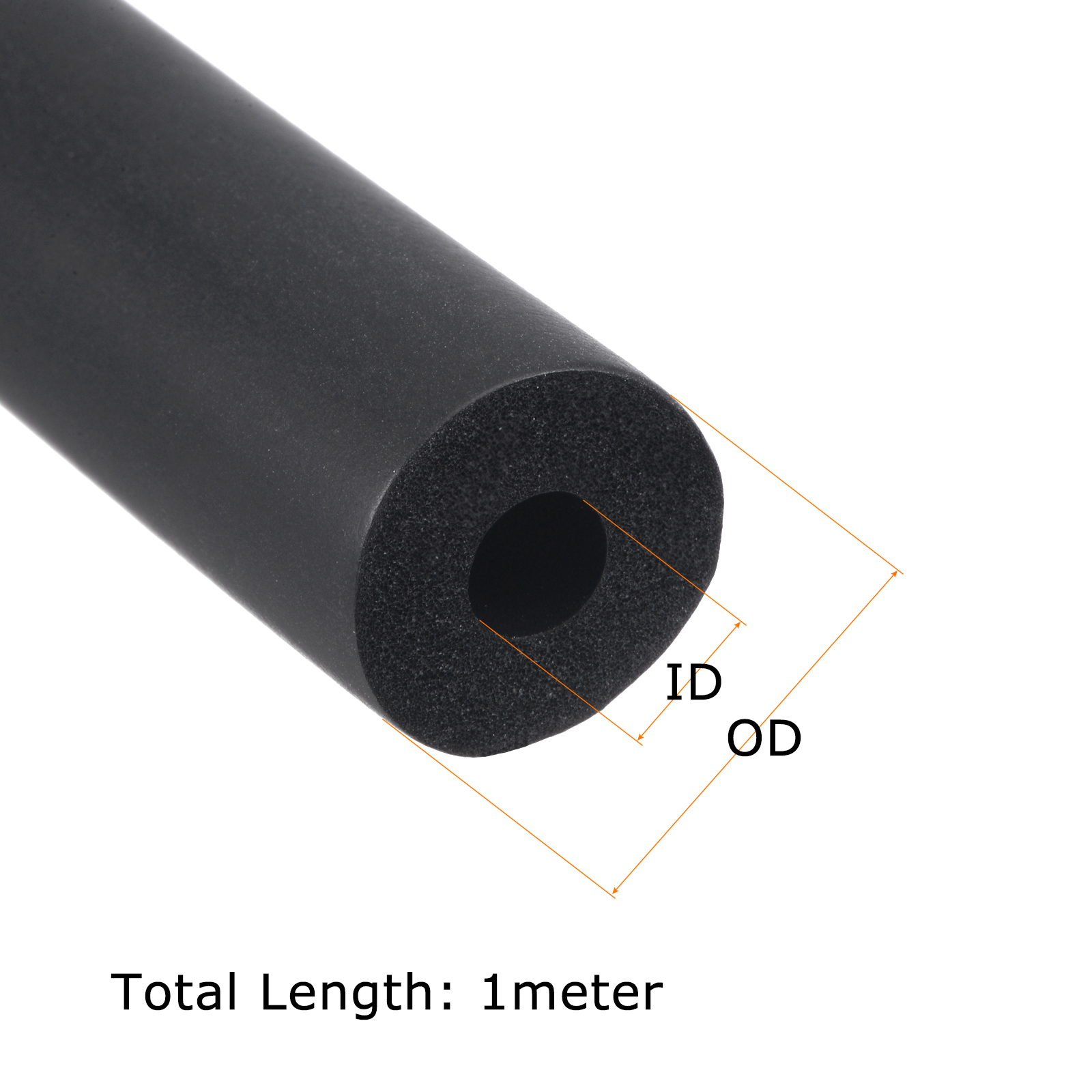 Pipe Insulation Foam - 1Meter NBR Sponge Foam Rubber Tube