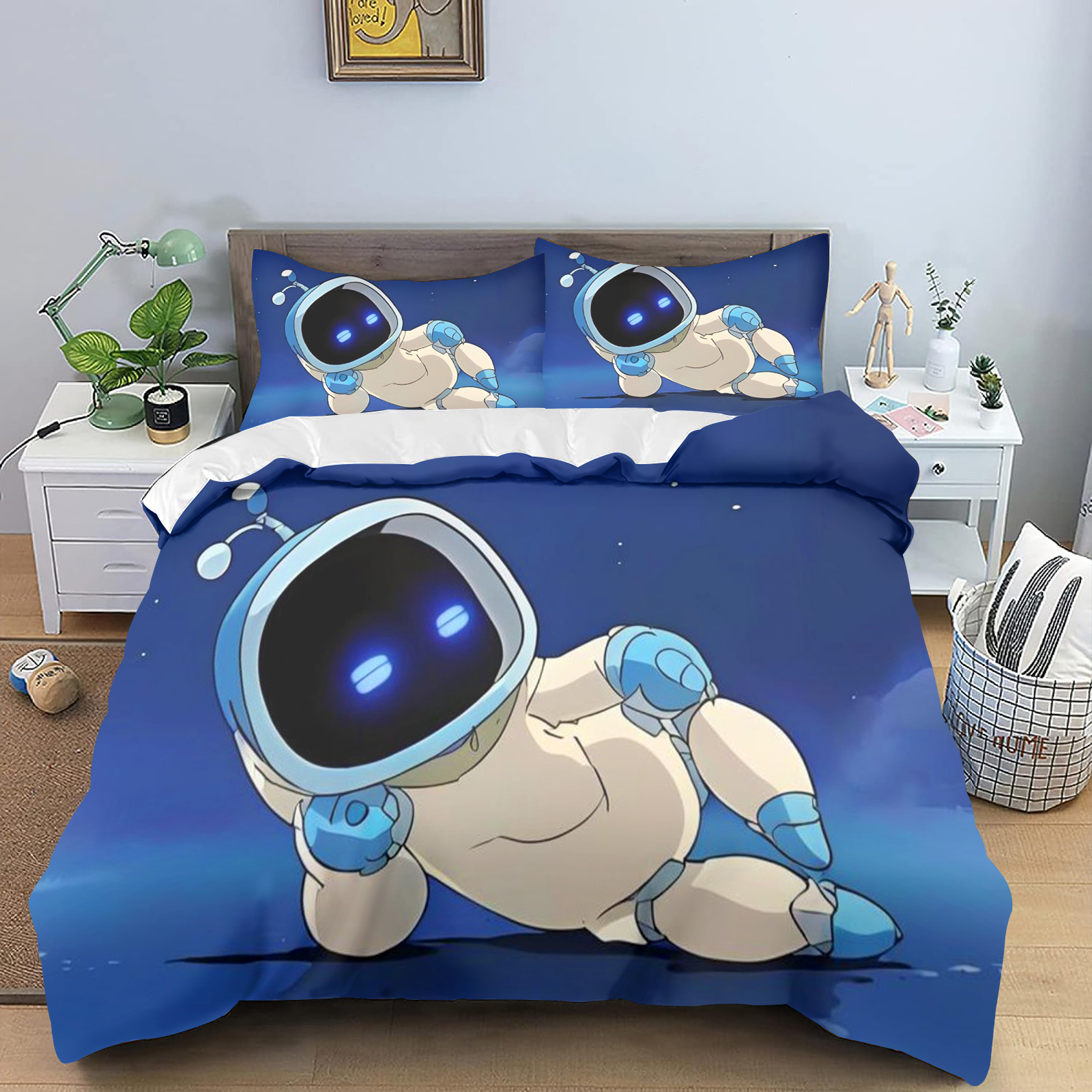 Print Cartoon Astro Bot Duvet  - Home Improvement Game review and price